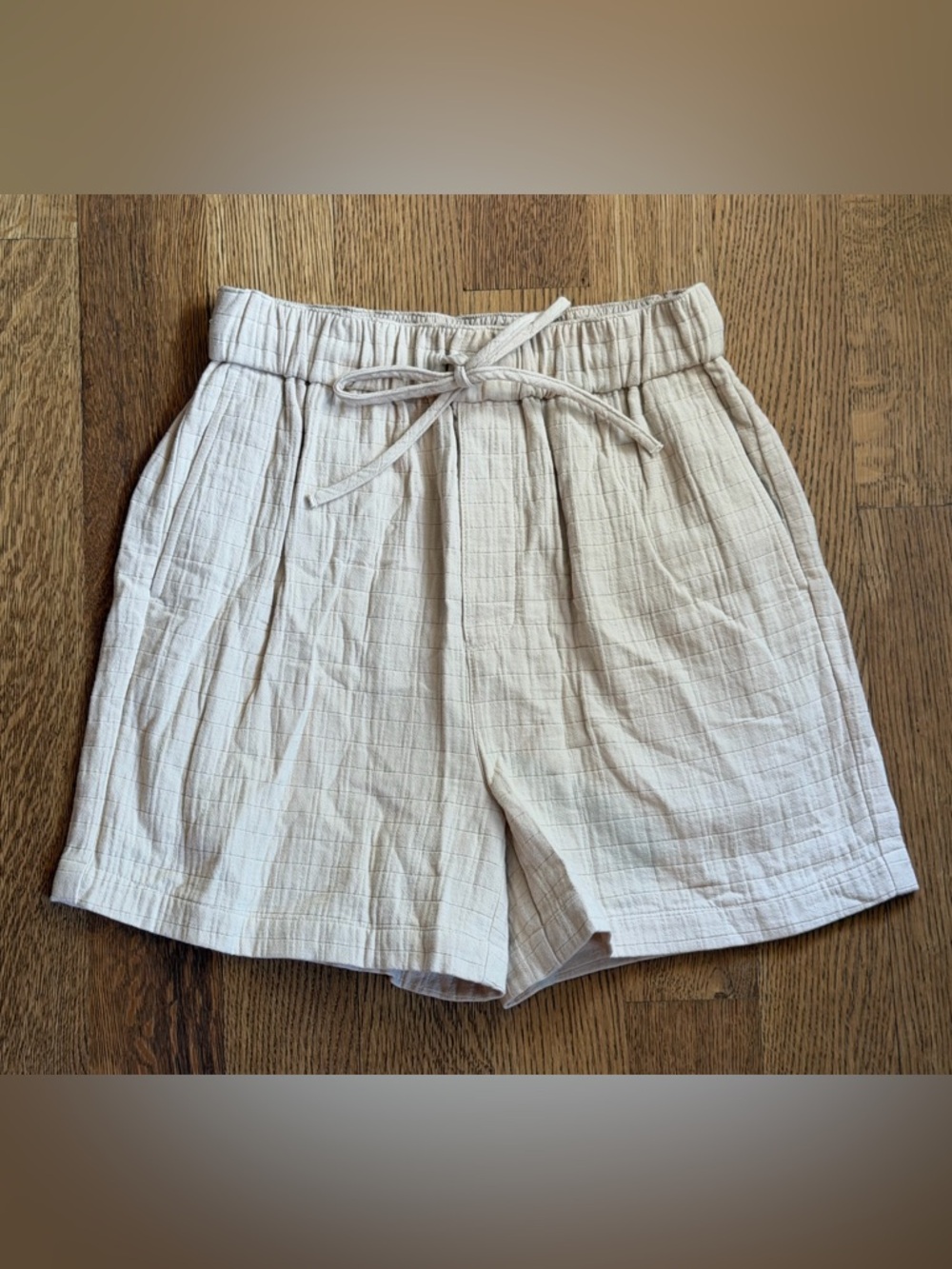 NWOT - Madewell Quilted Pull-On Shorts - Size XS Ivory